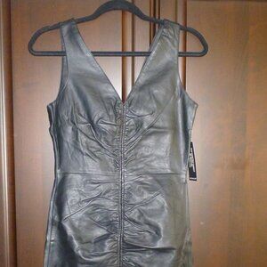 Black Faux Leather Dress Size 4